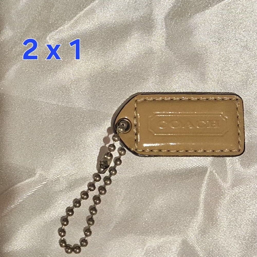 Coach Tan Leather Hangtag